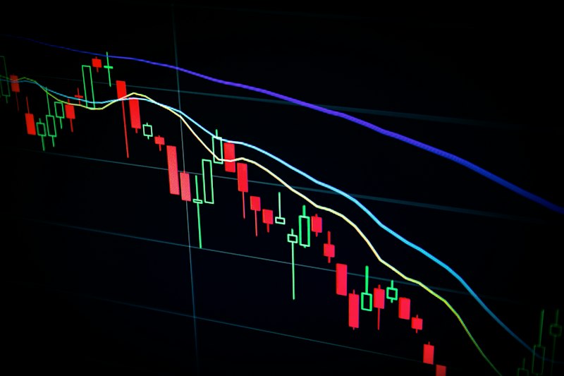 Stock market indicators and trend charts displayed on screens
